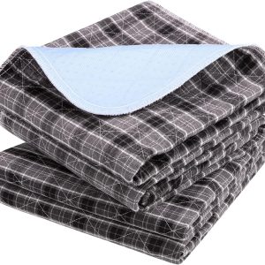 Bed Pads for Incontinence Mattress Protector, 2Pack Anti-Slip Waterproof Pads (36" x 34") for Toddlers Kids Adults Pets Pee Pads and Machine Washable Absorbency and Leak Proof Edge